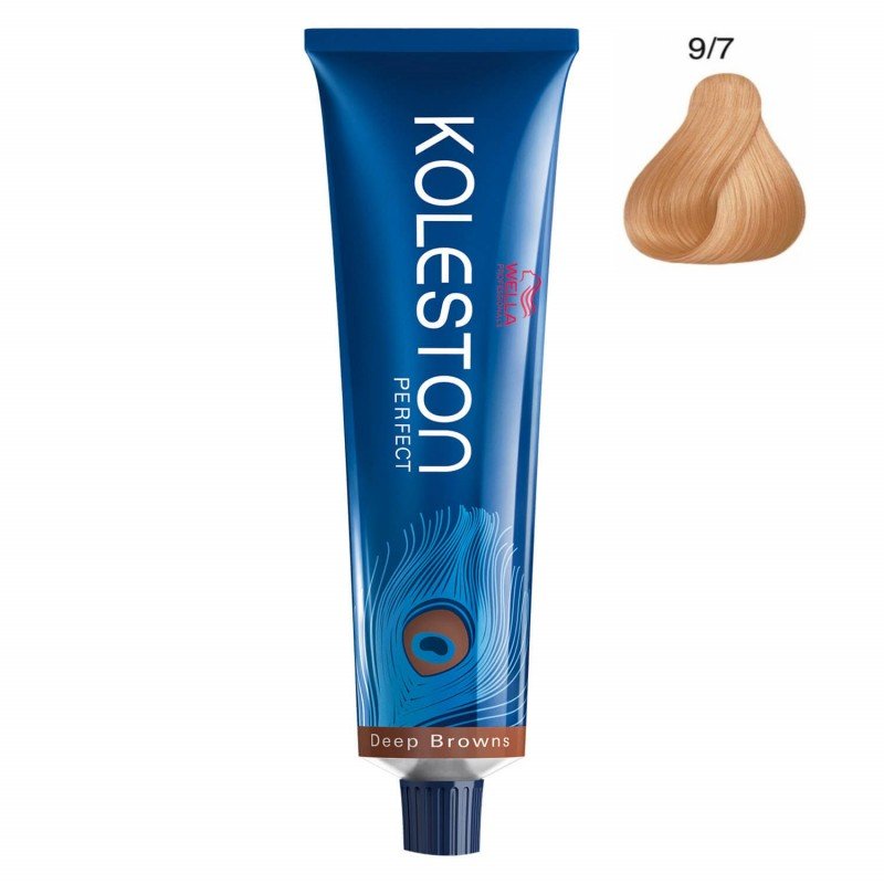 Wella Professionals, Koleston Perfect, Tinta per capelli permanente, 9/7 Very Light Brown Blonde, 60 ml - Cosmova