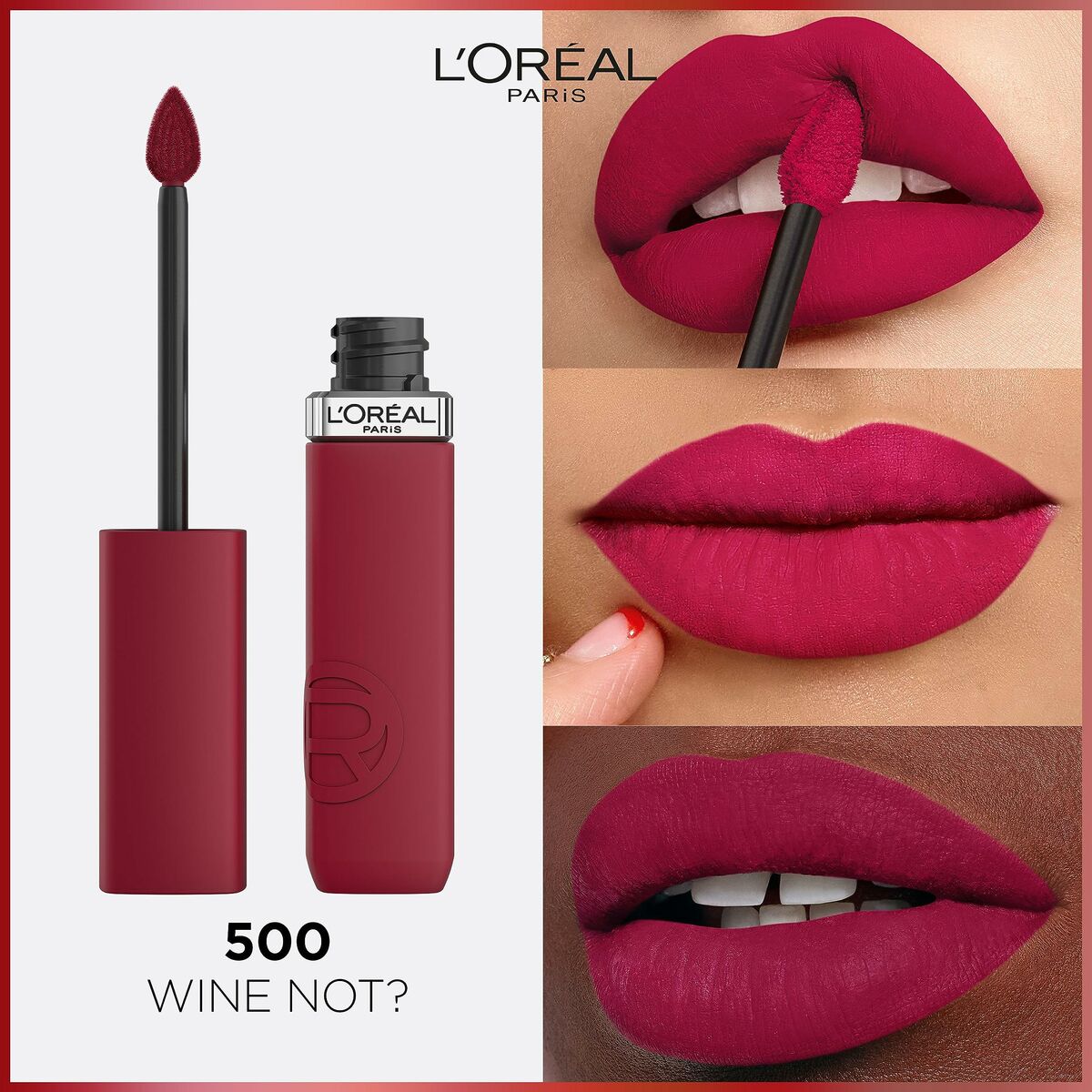 Liquid lipstick L'Oreal Make Up Infaillible Matte Resistance Wine not? Nº 500 (1 Unit)-3