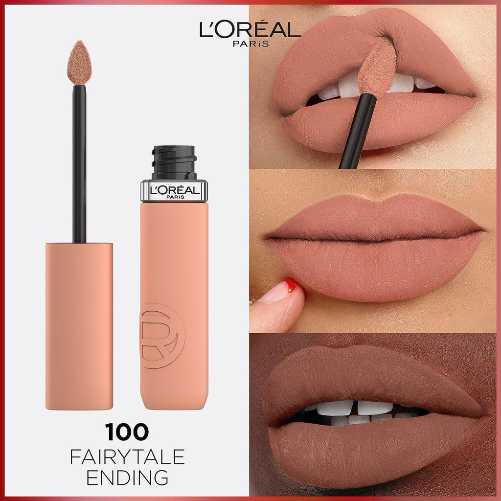 Labial líquido L'Oreal Make Up Infaillible Matte Resistance Fairy Tale Ending Nº 100 (1 Unidad)-3