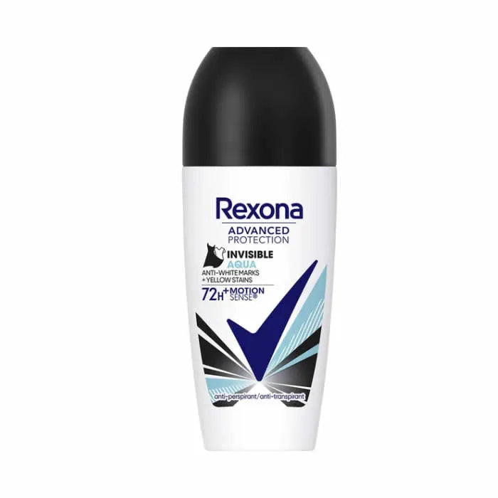 Rexona deodorante Roll On Advanced Protection Invisible Aqua 72h 50 ml