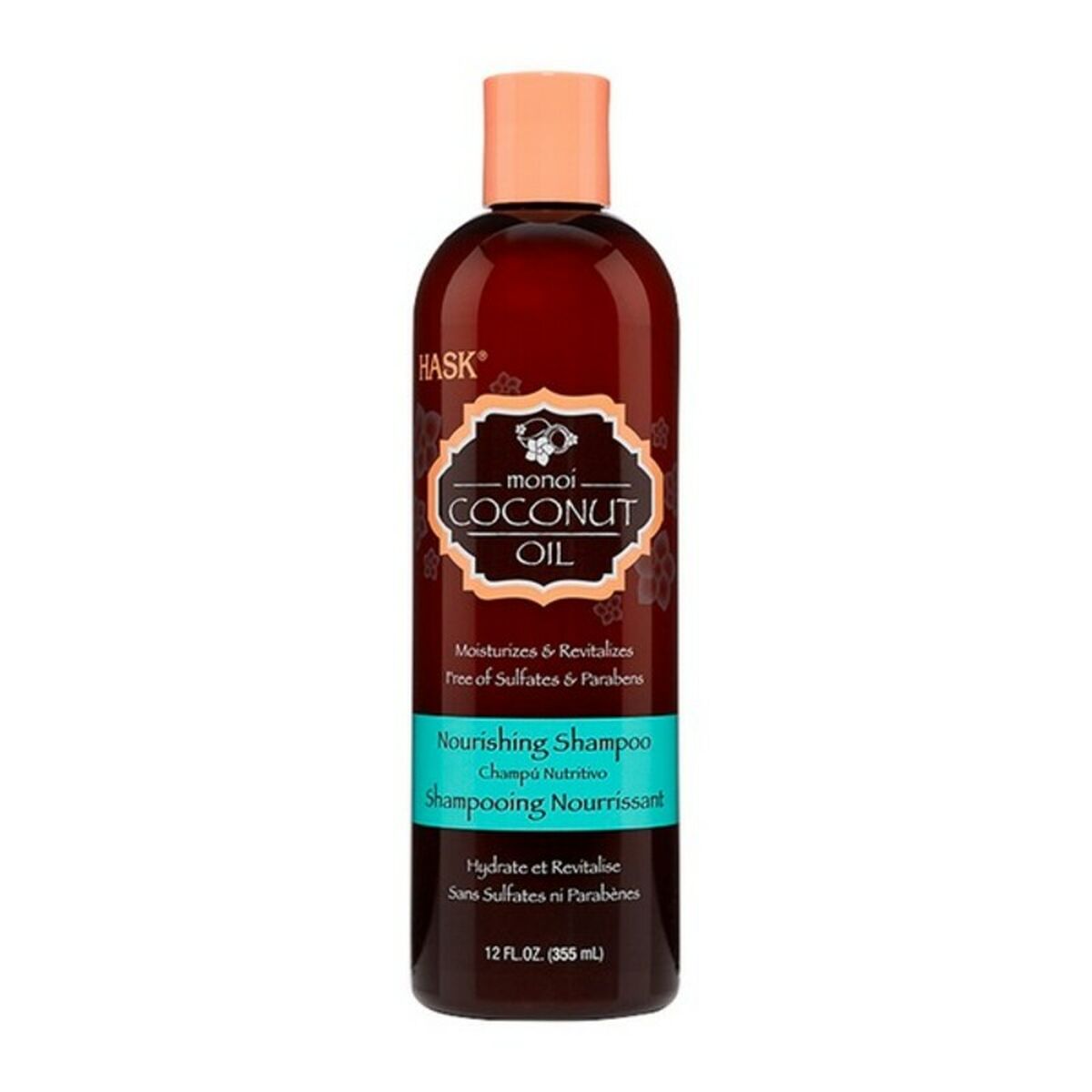 Shampoo nutriente Monoi all'olio di cocco HASK (355 ml)-0