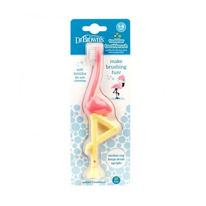 Dr Brown's Toothbrush 1-4 Years Fenicottero