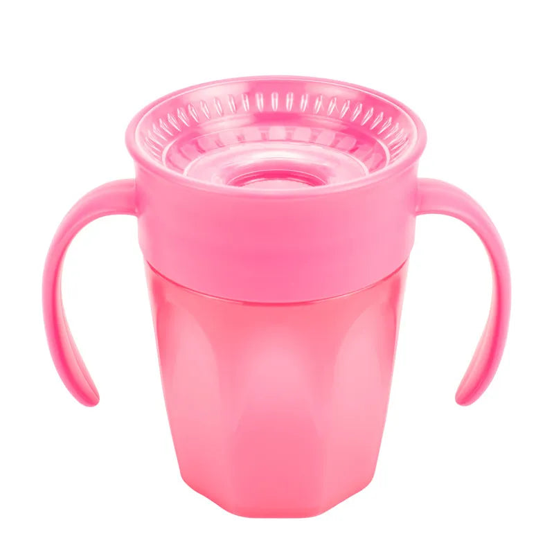 Dr Brown's 360 Bicchiere Senza Beccuccio Rosa con Manici 200 ml