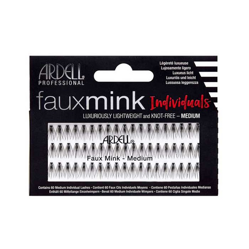 Ardell Faux Mink ciglia Individuales Negras Medium 1 pz