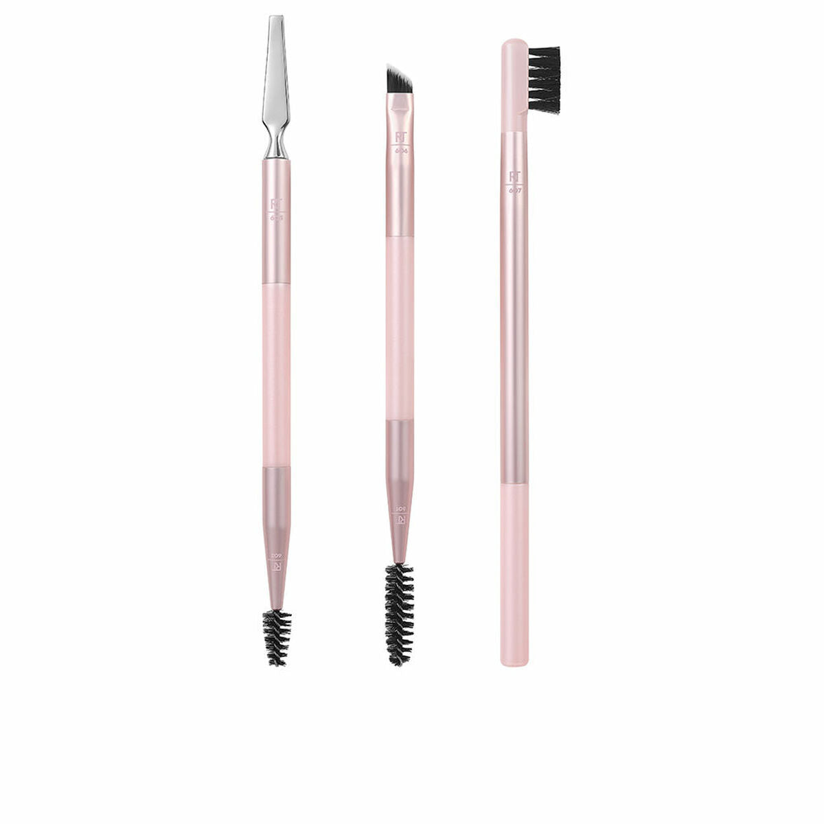 Set Make-up-Pinsel Real Techniques Brow Styling Pink 3 Stück-0