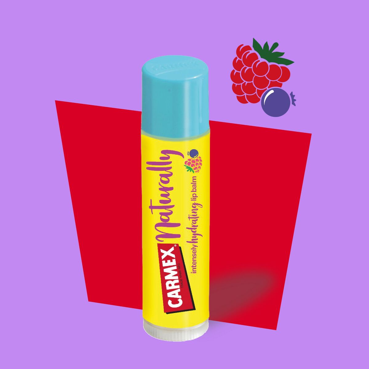 Baume hydratant Carmex Hi Anti-âge Transparent fruits rouges Stick lèvres pulpeuses-6