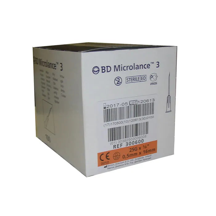 BD Microlance Ago 0,5 mm x 16 mm 100 unità