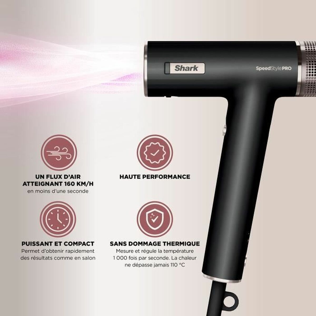 Secador de pelo Shark Black-4