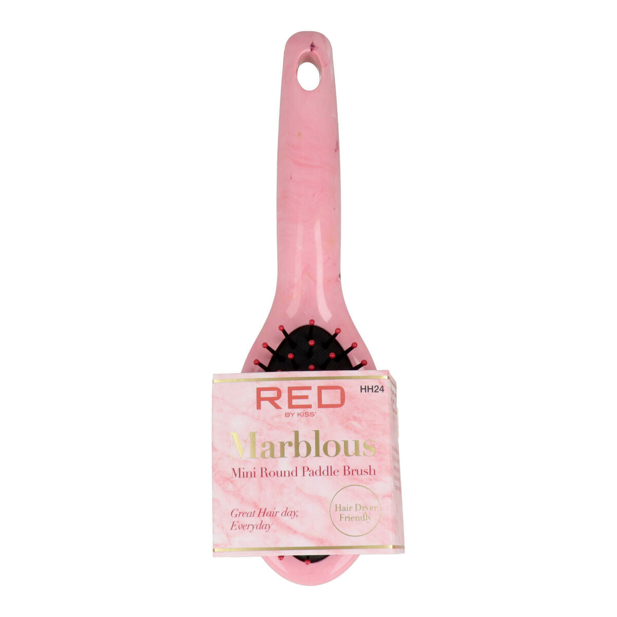 Entwirrende Haarbürste Red Kiss Kiss Marblous Pink Circular-0