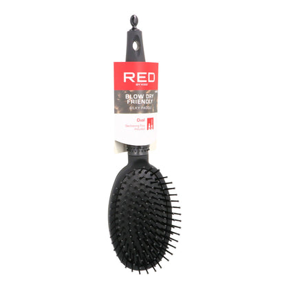Entwirrende Haarbürste Red Kiss Kiss Gummiertes schwarzes Oval