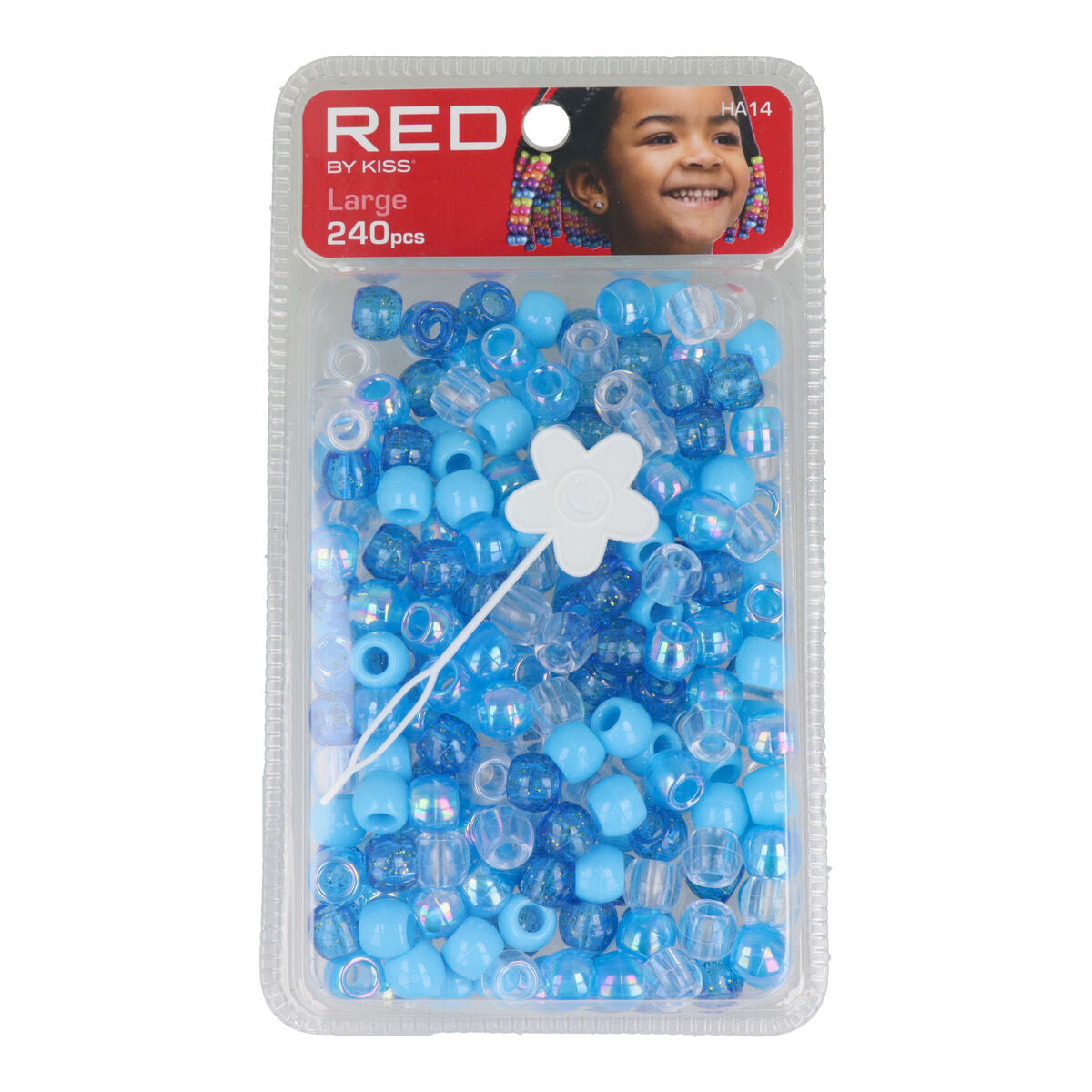 Perle di vetro Red Kiss Kiss L Blu 240 Pezzi-0
