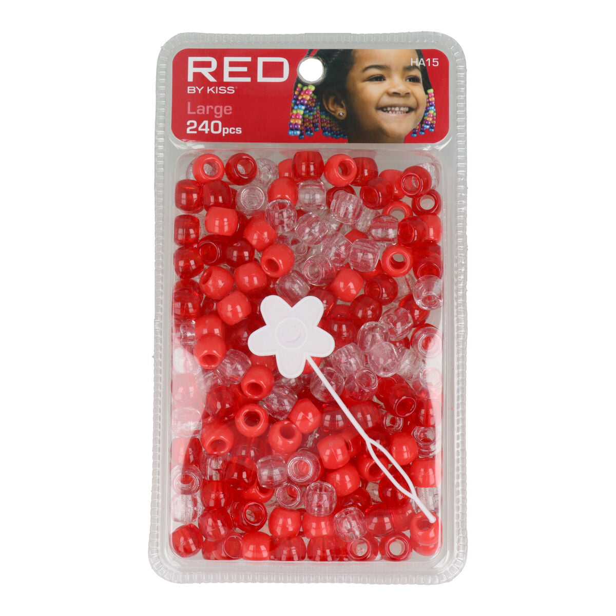 Glasperlen Red Kiss Kiss L Rot 240 Stück-0