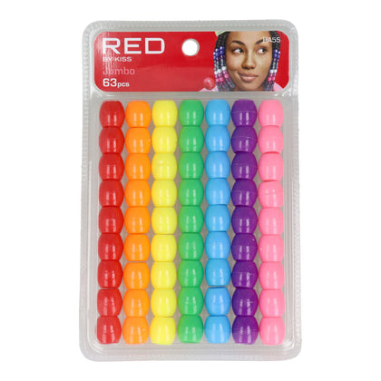 Perle di vetro Red Kiss Kiss Jumbo Multicolor 63 Pezzi