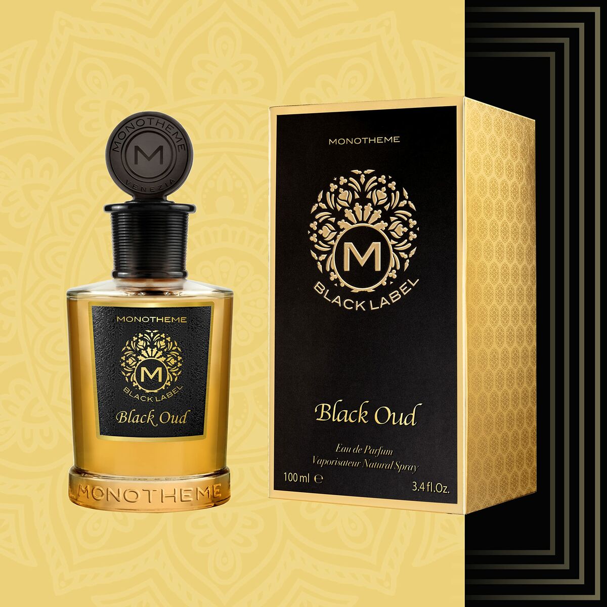 Unisex Perfume Monotheme Venezia BLACK LABEL Black Oud EDP 100 ml-2