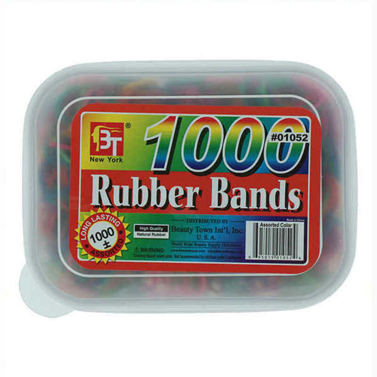 Rubber Hair Bands Beauty Town  Assorted/Multi (1000 uds)-0