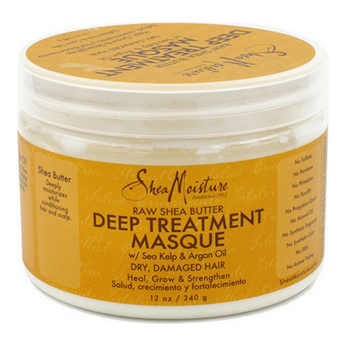 Haarmaske Shea Moisture Rohe Sheabutter (340 g)-0