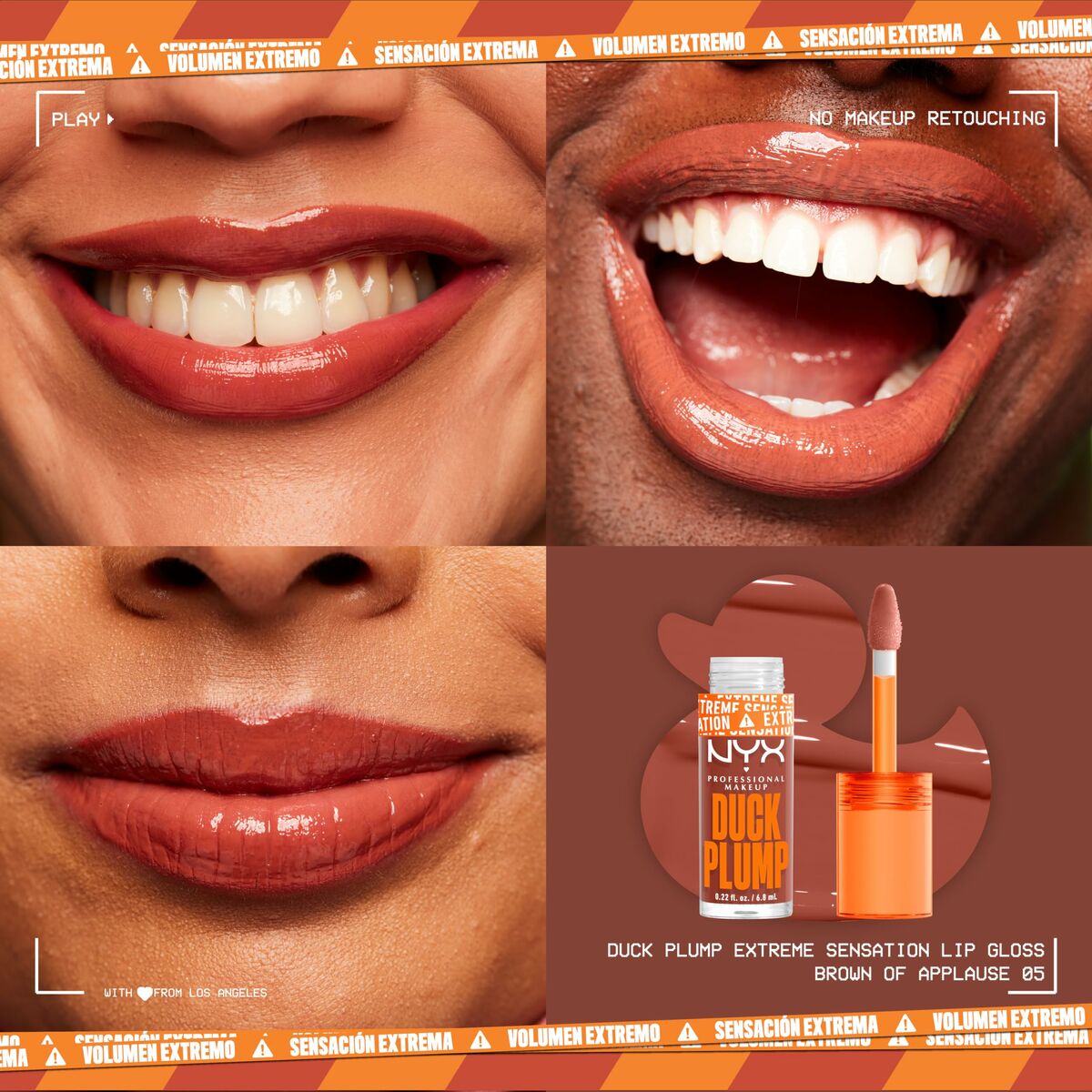 Lipgloss NYX Duck Plump Brown von Applaus 6,8 ml-2