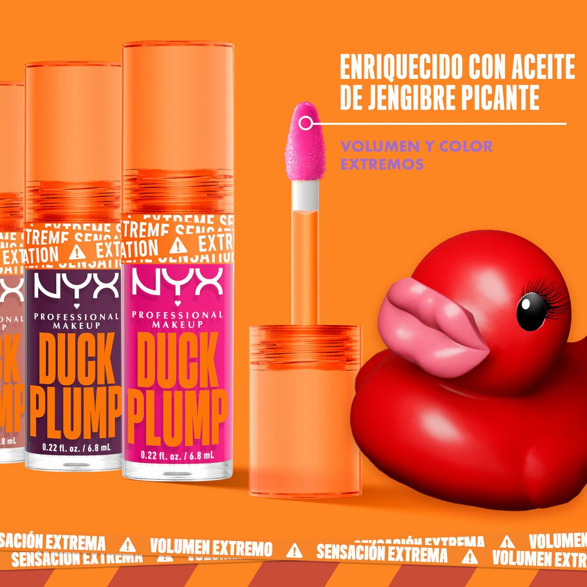 Lip-gloss NYX Duck Plump Strike a rose 6,8 ml-4
