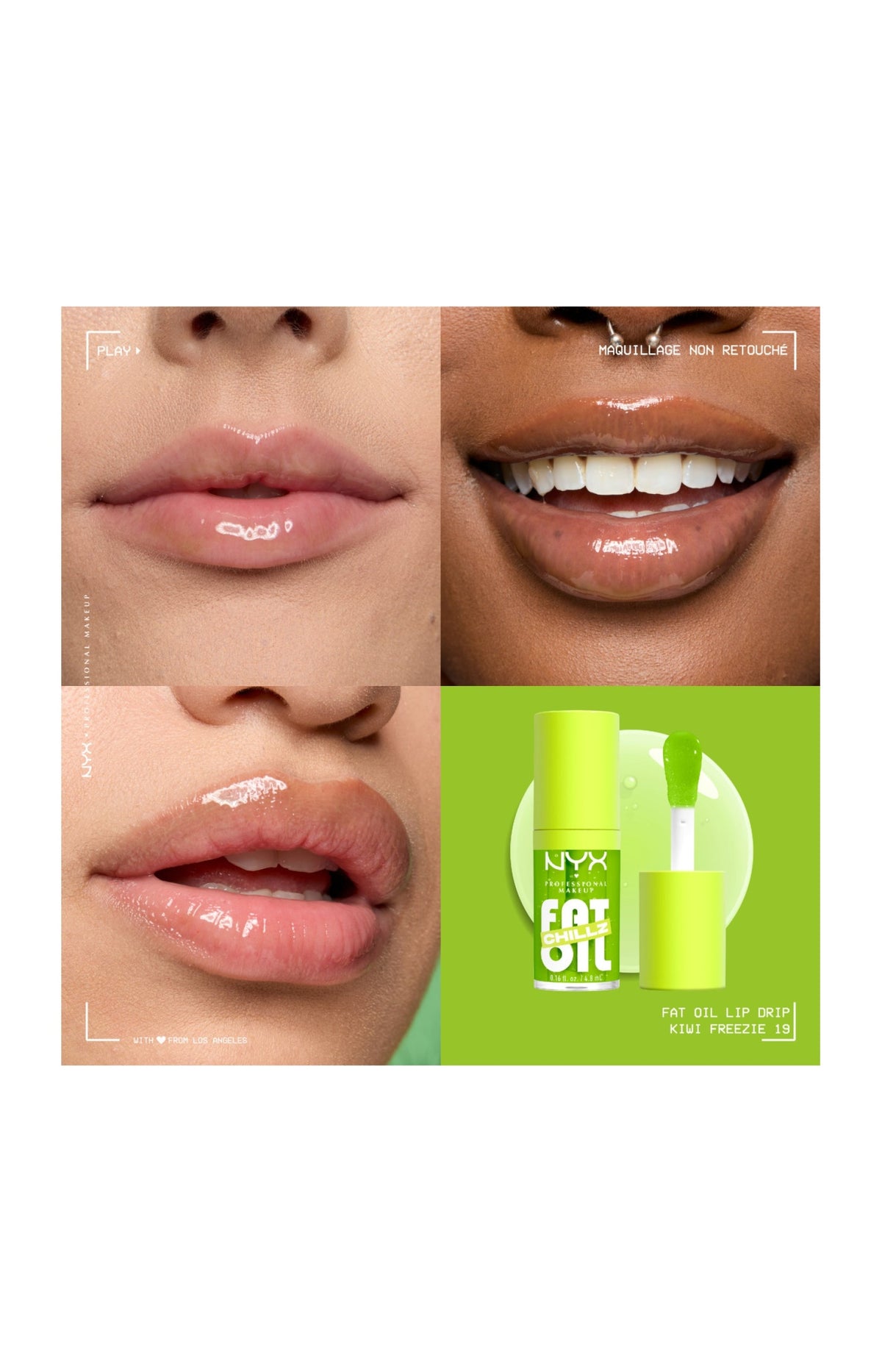 Nyx Fat olio Chillz lucidalabbra Kiwi Freezie 4,8 ml
