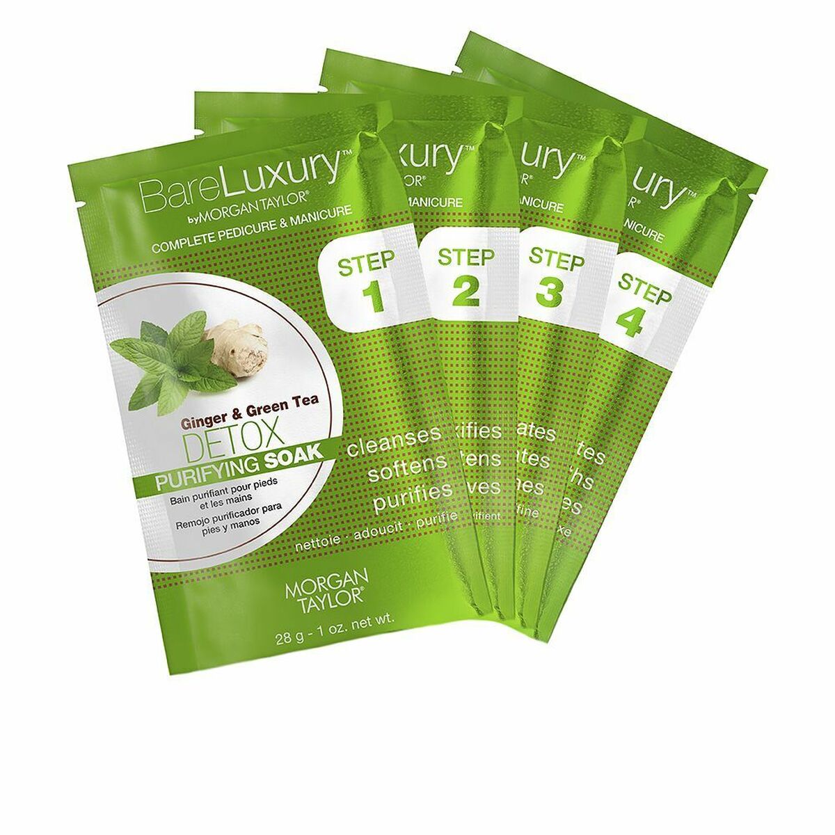 Ensembles de manucure et pédicure Morgan Taylor Manucure Pédicure Complète Gingembre Thé Vert 4 Pièces (4 pcs)-0