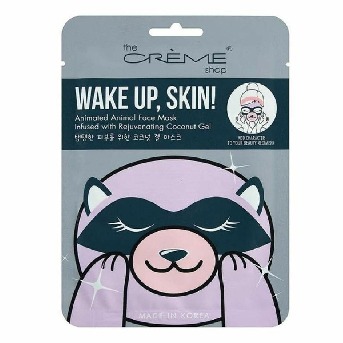 Mască de față The Crème Shop Treziți-vă, piele! Raton (25 g)-0