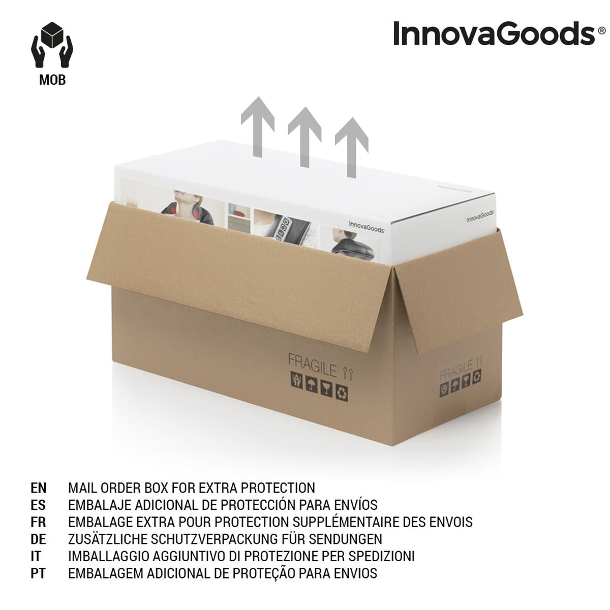 Specchio LED pieghevole 3 in 1 con organizer per trucchi Panomir InnovaGoods-1