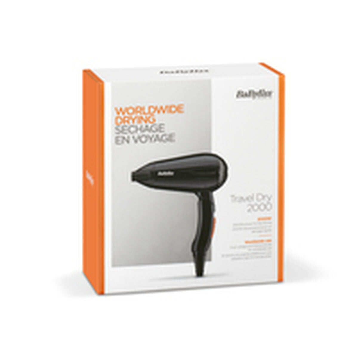 Asciugacapelli 5344E Babyliss Travel Dry 2000 Nero 2000 W-6