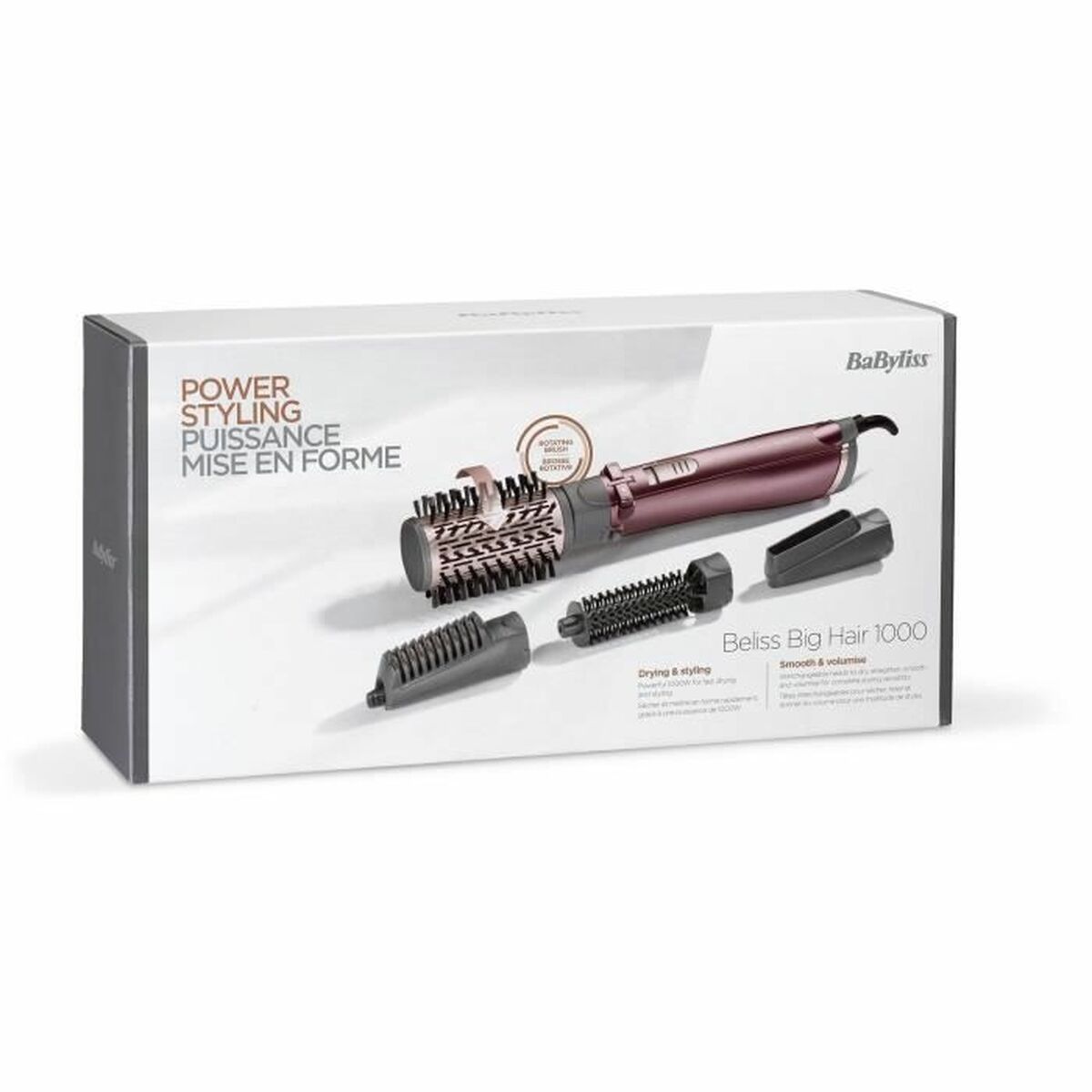 Cepillo Babyliss AS960E 1000W Negro Gris Oro rosa ABS-1