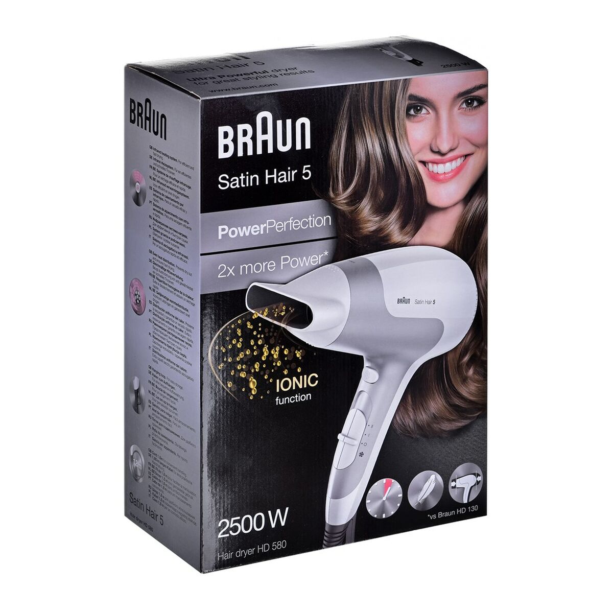 Sèche-cheveux Braun Satin Hair 5 Power Perfection HD580 blanc 2500 W-1