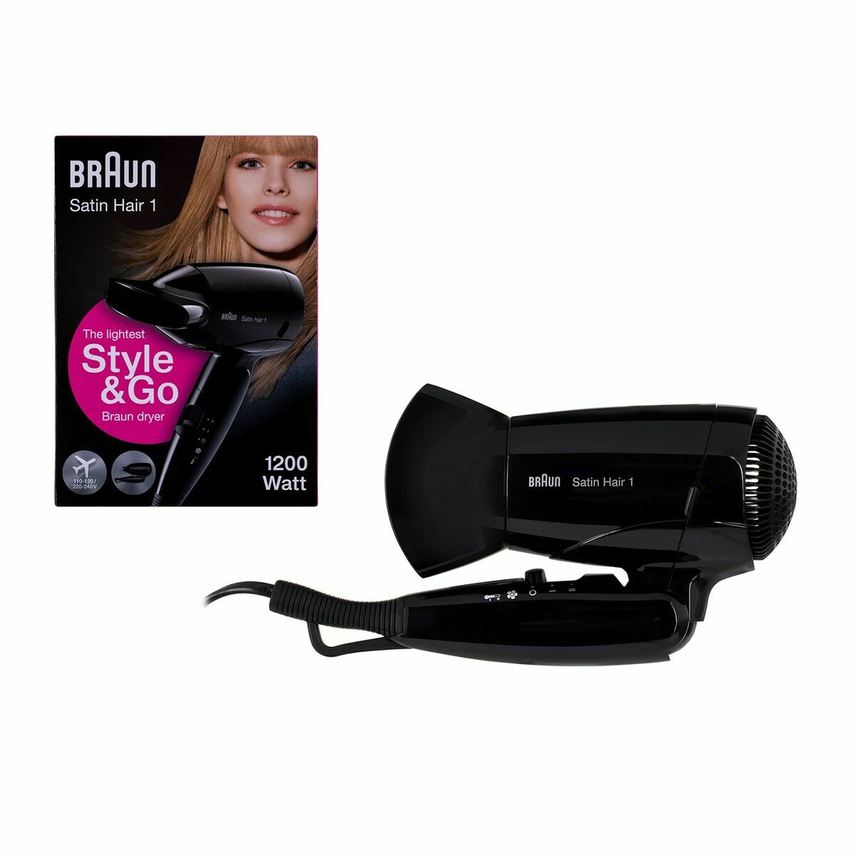 Sèche-cheveux Braun BRHD130E noir 1200 W-0