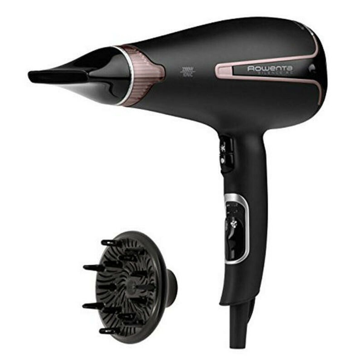 Asciugacapelli Rowenta CV7920 2300 W AC Ultra Silenzioso 2300 W Nero Nero/Oro rosa-4