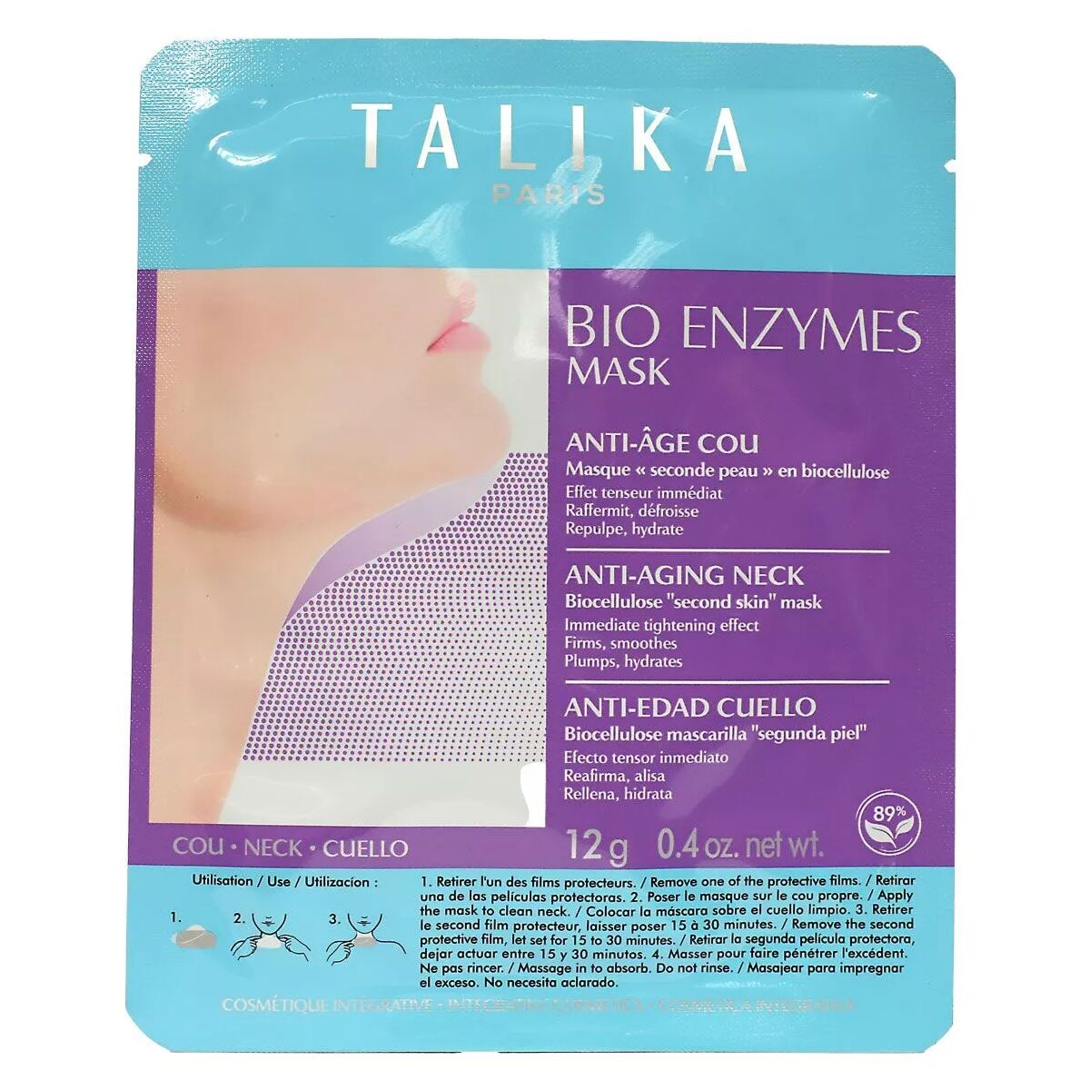 Maschera Talika Bio Enzimi 12 g Antietà Collo-0