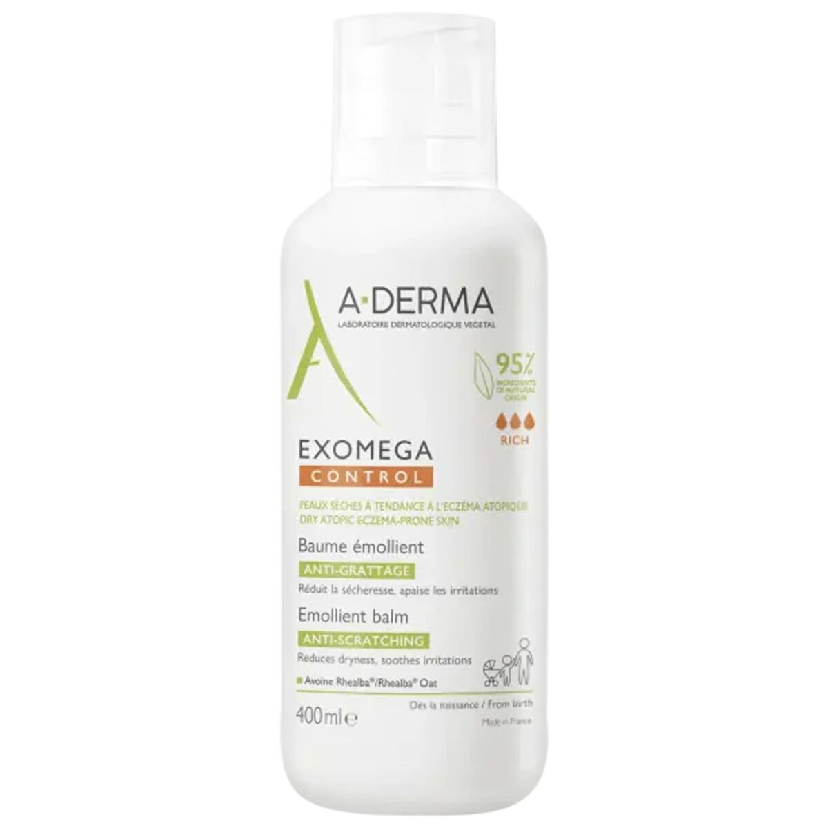 Relaxing Body Emulsion A-Derma Exomega Control Balsam 400 ml-0