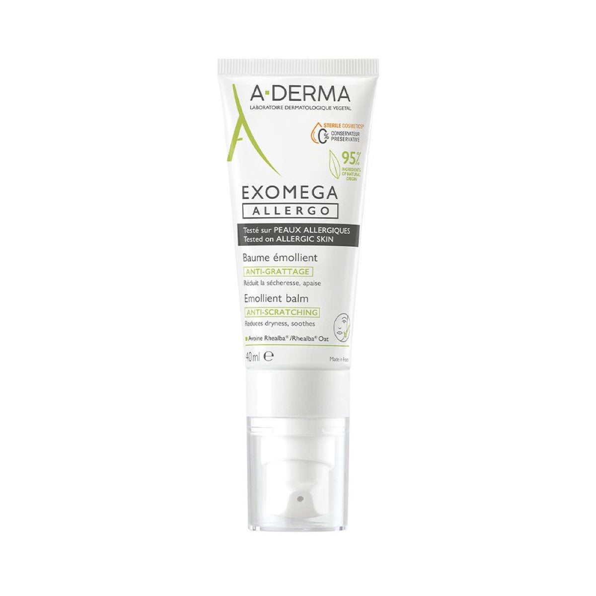 Balsamo Lenitivo Pelli Prurite e Irritate A-Derma Exomega Allergo 40 ml-0