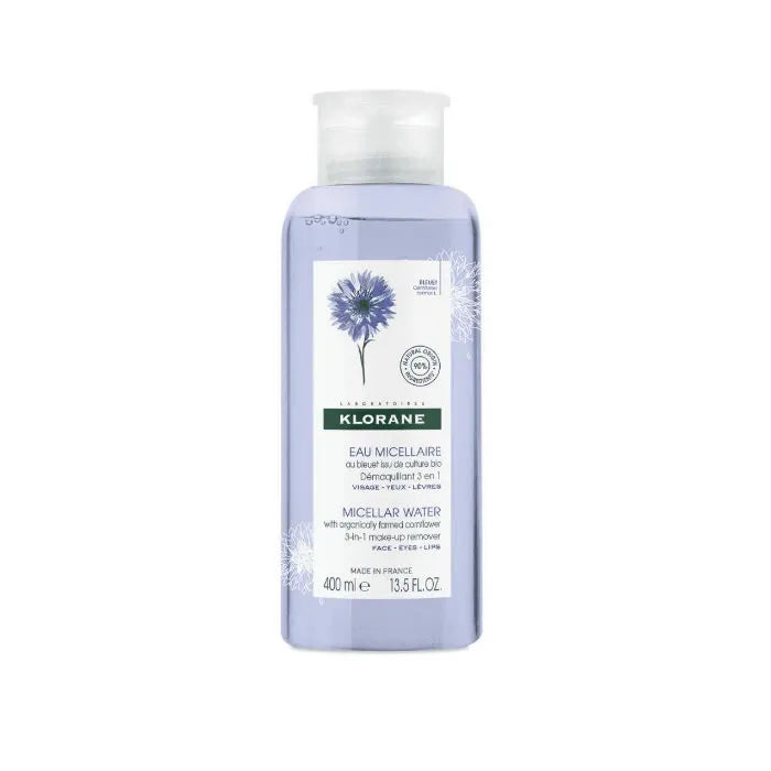 Klorane Micellar Water Cornflower Make-up Remover 3 In 1 400 ml