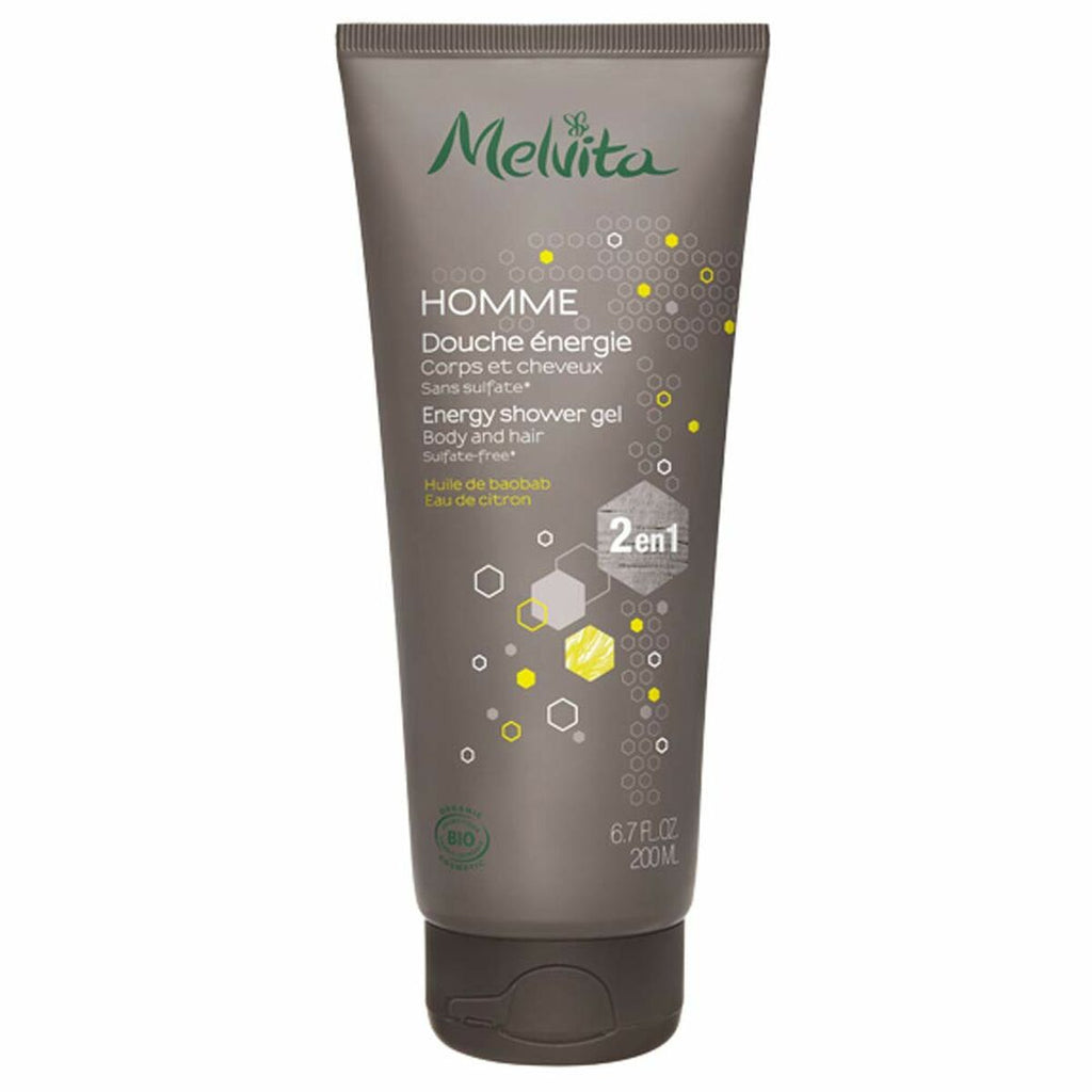 Gel y Champú 2 en 1 Melvita MELVITA HOMME 200 ml Energizante-0