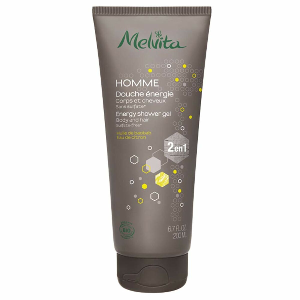 2-אין-1 געל און שאַמפּו Melvita MELVITA HOMME 200 מל ענערדזשייזינג-0