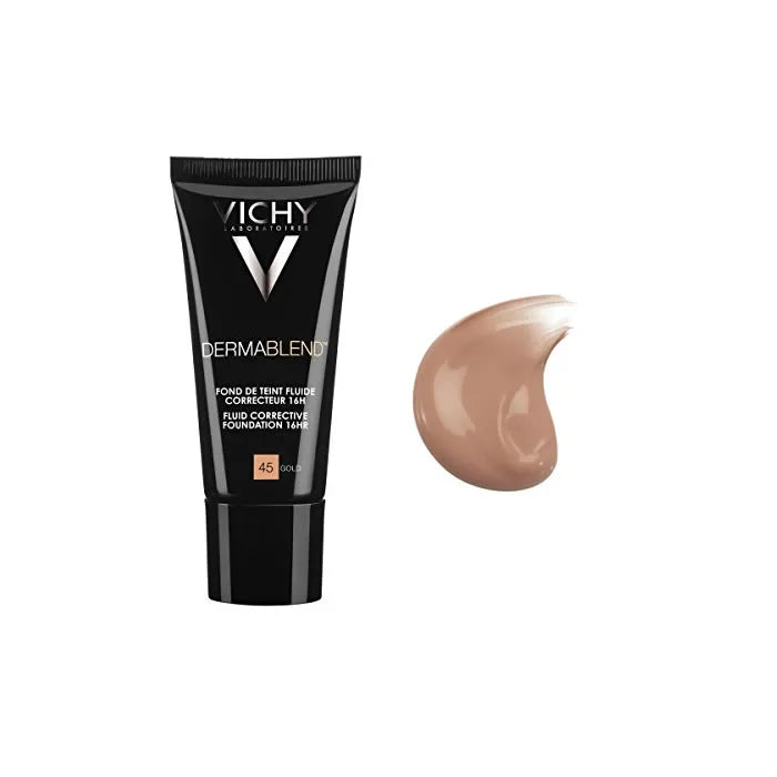 Vichy Dermablend Fondotinta Fluido Correttore 16h 45 Gold 30 ml