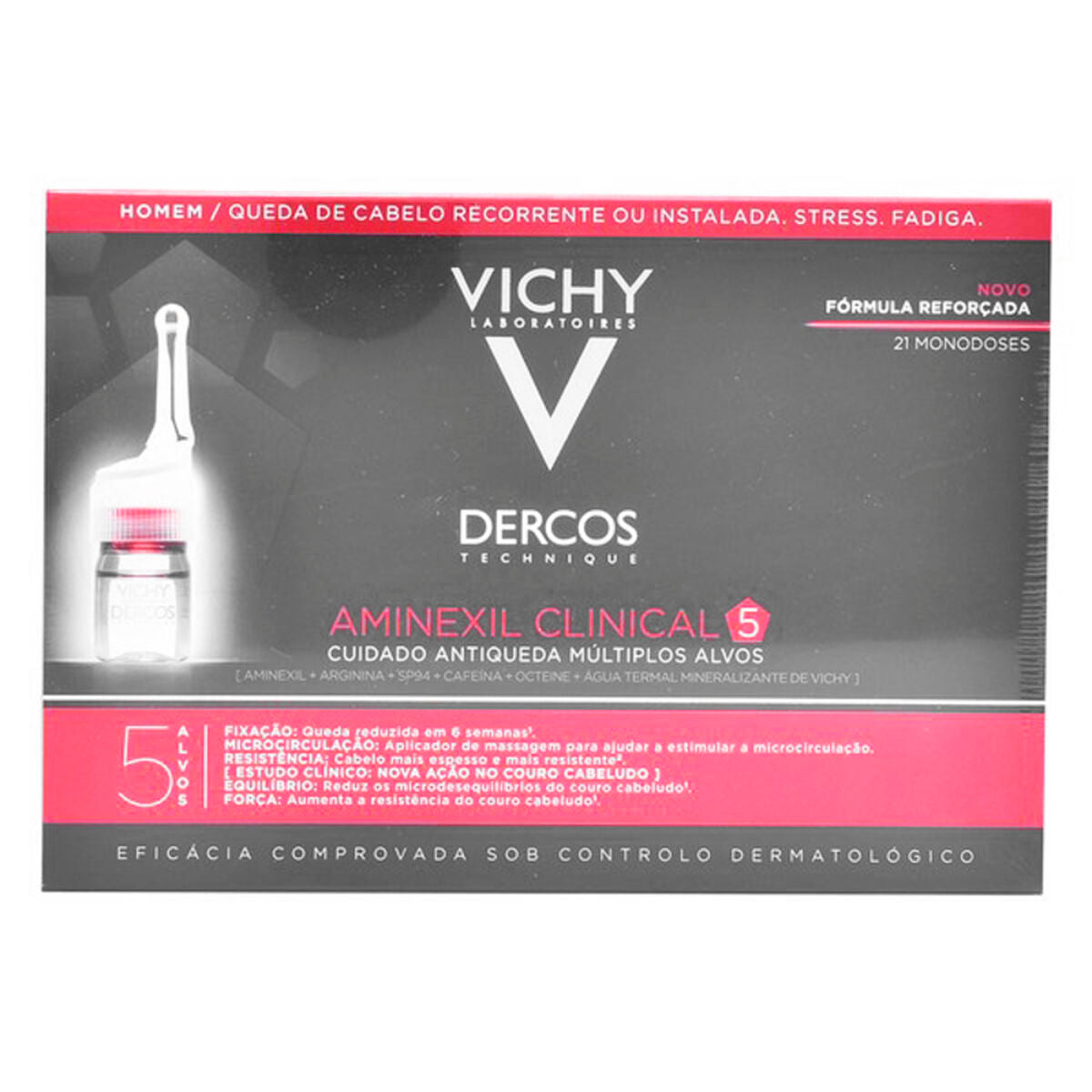 Tratament anti-caderea parului Dercos Vichy (21 uds)-0