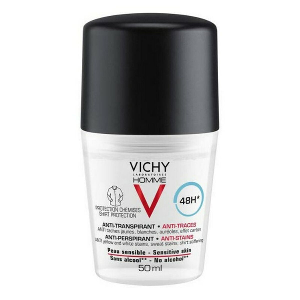 Roll-On Deodorant Vichy Homme 48 hours Antiperspirant 50 ml-0