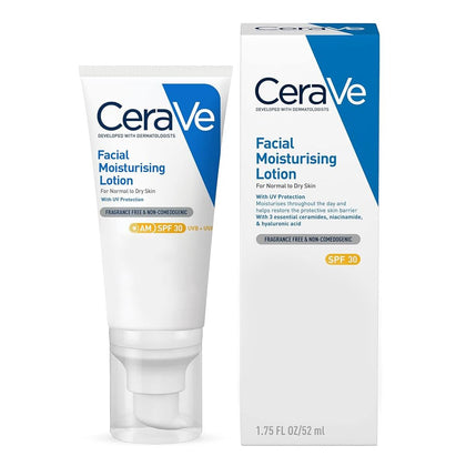 Feuchtigkeitsspendende Gesichtslotion CeraVe Moisturizing 52 ml Spf 30