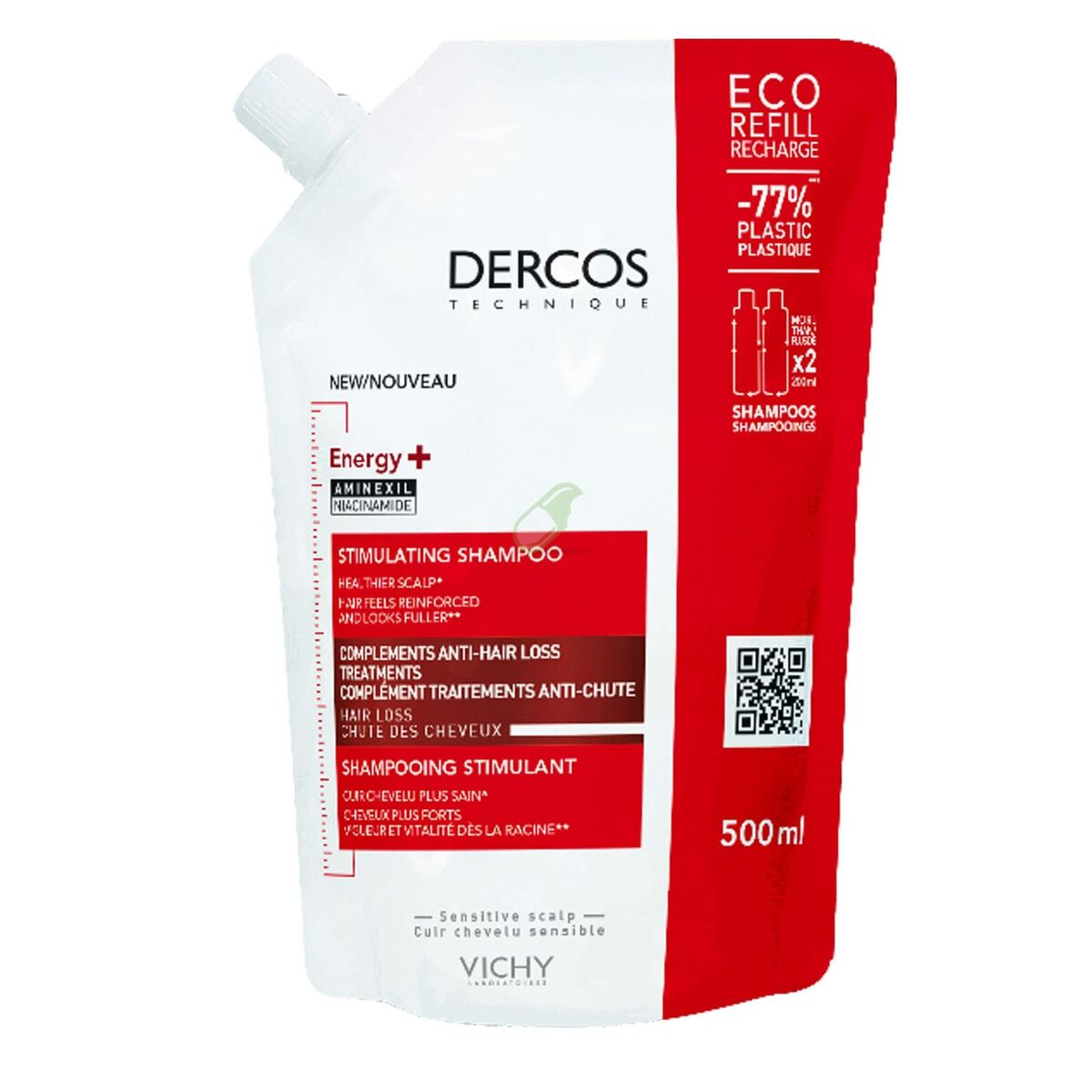Shampoo Anticaduta Vichy Dercos Energy+ Ricarica 500 ml-0