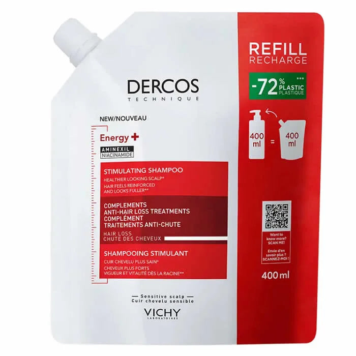 Vichy Dercos Energia+ shampoo Stimolante Ricarica 400 ml