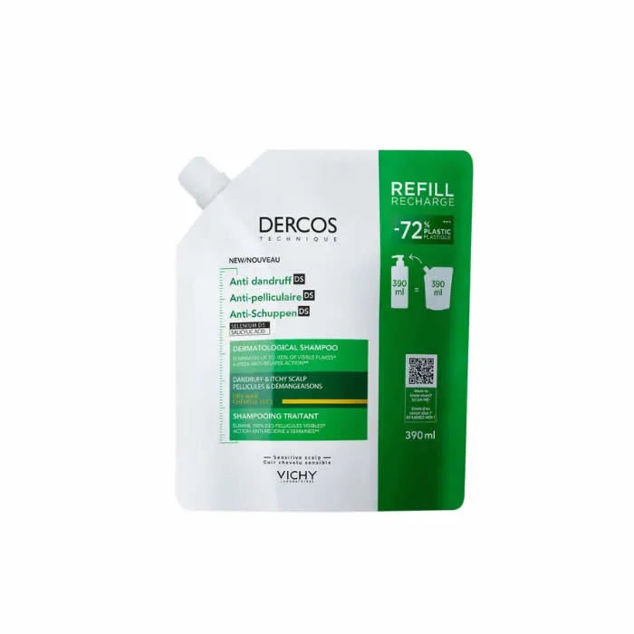 Vichy Dercos Anti Forfora shampoo Cappelli Secchi 390 ml ricarica