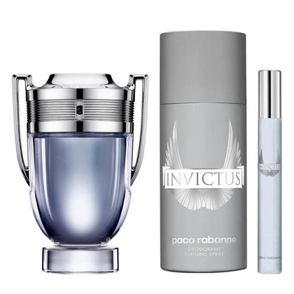 Set di profumi da uomo Paco Rabanne 3 pezzi Invictus