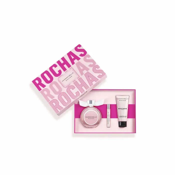 Rochas Mademoiselle eau de parfum spray 90 ml cofanetto 3 pz