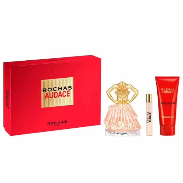Rochas Audace eau de parfum spray 90 ml cofanetto 3 pz