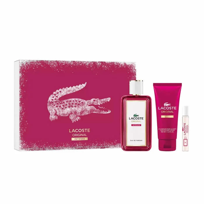 Lacoste Original Intense eau de parfum spray 100 ml cofanetto 3 pz