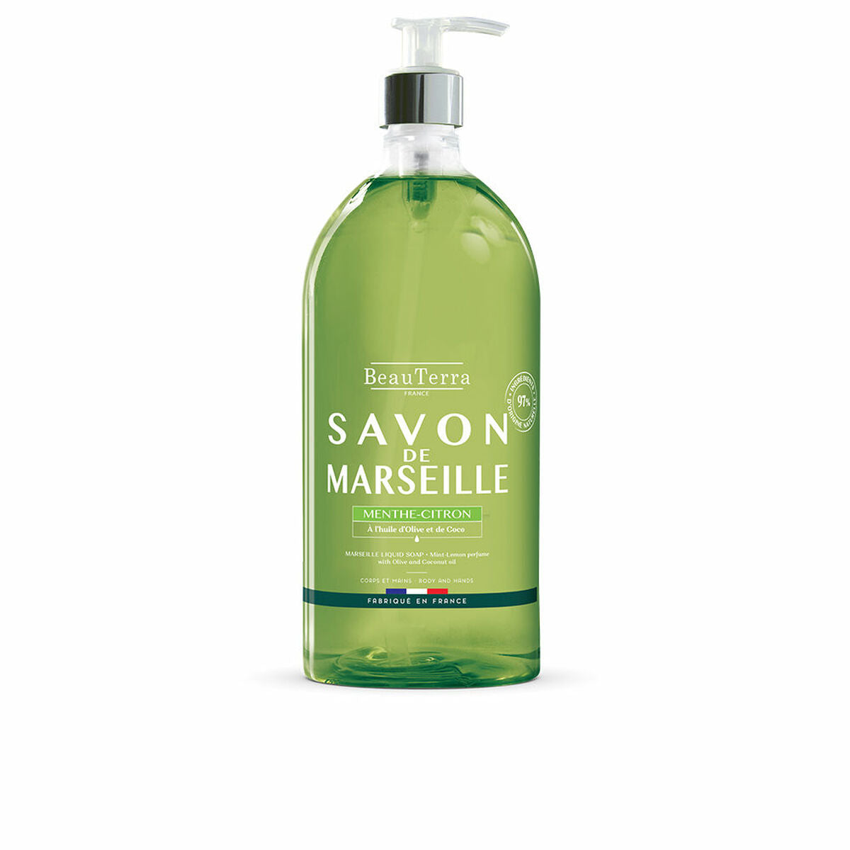 Flüssigseife Beauterra Marseille Mint Universal Lemon Hands 1 L-0