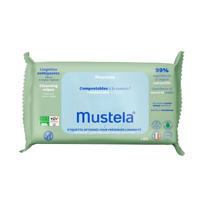 Mustela Toallitas Limpiadoras Con Aguacate 60 pz